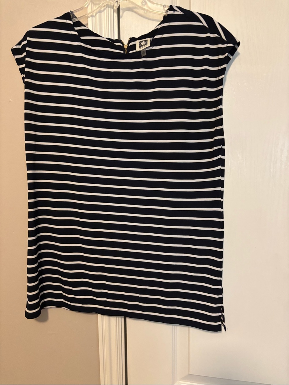 Anne Klein Black and White Striped top